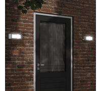 vidaXL Applique da Esterno 2 pz Argento in Acciaio Inossidabile