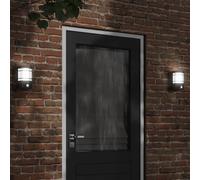 vidaXL Applique da Esterno con Sensore Nera in Acciaio Inossidabile