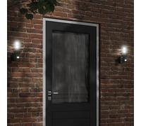 vidaXL Applique da Esterno con Sensore Nera in Acciaio Inossidabile