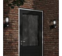 vidaXL Applique da Esterno con Sensore Nera in Acciaio Inossidabile