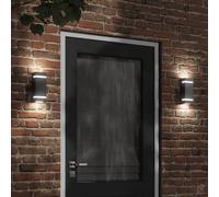 vidaXL Applique da Esterno Nera in Acciaio Inossidabile