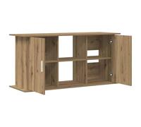vidaXL Supporto per Acquario Artigianale in Rovere 121x41x58 cm in Legno ingegnerizzato