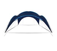 vidaXL Tendone per Feste ad Arco Copertura Gazebo a Cupola Tenda Baldacchino in Tessuto e Vetroresina 450x450x265 cm Blu Scuro