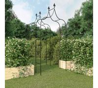vidaXL Archi da Giardino 2 pz Neri 120x38x260 cm Acciaio