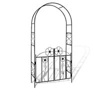 vidaXL Arco con porta da giardino per piante rampicanti