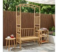 vidaXL Arco da Giardino con Panchina 115 x 50 x 205 cm Bambù