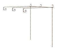vidaXL Pergolato da Giardino Marrone Anticato 3x3x2,5 m in Ferro