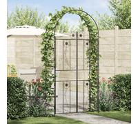 vidaXL Arco da Giardino Tinta unita Nero 115 x 37 x 226 cm