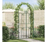 vidaXL Arco da Giardino Verde 115 x 37 x 226 cm Acciaio