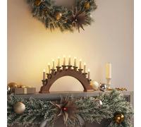 vidaXL Arco di Candele di Natale con 10 Candele LED Marrone