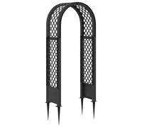 vidaXL Arco di rose con punte PP Antracite