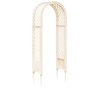 vidaXL Arco di rose con punte bianche, 97 x 43 x 218 cm, in polipropilene,