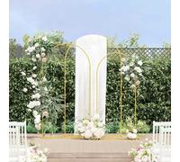vidaXL Arco Nuziale 3 pz Oro 120 x 40 x 217 cm Acciaio