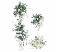 vidaXL Arco Nuziale Bianco 100 x 39 x 200 cm Acciaio