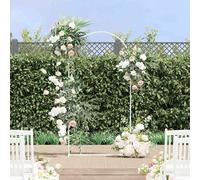 vidaXL Arco Nuziale Bianco 100 x 39 x 200 cm Acciaio