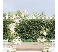 vidaXL Arco Nuziale Singolo Bianco 220 x 45 x 200 cm Acciaio