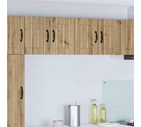 vidaXL Armadi a pareti per cucina con porta 2 pcs Rovere artigianale