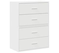 vidaXL Armadi con 2 Cassetti 2 pz Bianchi 60x31x40cm Legno Multistrato