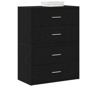 vidaXL Armadi con 2 Cassetti 2 pz Rovere Nero 60x31x40 cm Truciolato