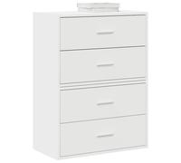 vidaXL Armadi con 2 Cassetti 2 pz Bianchi 60x31x40cm Legno Multistrato