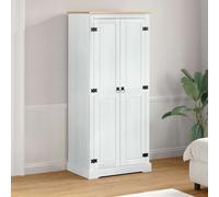 vidaXL Armadi con lo scaffale Bianco 76 x 50 x 170 cm Pino massello