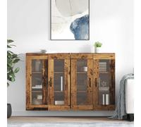 vidaXL Armadi da Parete 2 pz Legno vecchio 69,5 x 34 x 90 cm