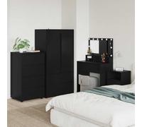 vidaXL Armadi di Stoccaggio 60 x 48 x 105 cm Legno ingegnerizzato Nero