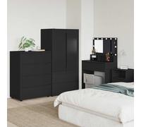 vidaXL Armadi di Stoccaggio 80 x 48 x 105 cm Legno ingegnerizzato Nero