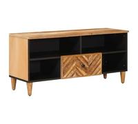 vidaXL Armadi di Stoccaggio con cassetto Marrone 100 x 33,5 x 46 cm, Armadio in Legno di Mango per Casa, Design Moderno, Mobili Funzionali, Decor Elegant per Soggiorno, Soluzione Compatta