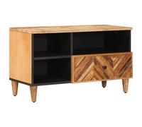 vidaXL Armadi di Stoccaggio con cassetto Marrone 80 x 33,5 x 46 cm, Mobile TV elegante per soggiorno, rettangolare, in legno mango, soluzione moderna per riporre