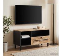 vidaXL Armadi di Stoccaggio con cassetto Marrone 80 x 33,5 x 46 cm, Armadio media moderno, soggiorno elegante, legno ingegnerizzato, ripiani funzionali per intrattenimento