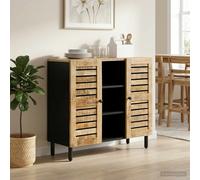 vidaXL Opslagkasten Naturel 90 x 33 x 75 cm Massief Mango Hout