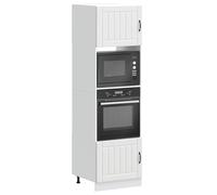 vidaXL Armadi Forno 2 pz Kalmar Bianchi in Legno Multistrato