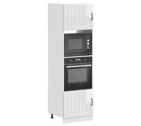 vidaXL Armadi Forno 2 pz Kalmar Bianchi Lucido in Legno Multistrato