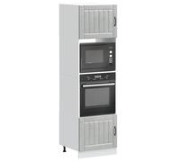 vidaXL Armadi Forno 2 pz Kalmar Grigio Cemento in Legno Multistrato