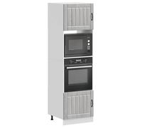 vidaXL Armadi Forno 2 pz Kalmar Grigio Sonoma in Legno Multistrato
