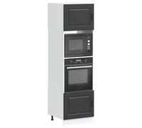 vidaXL Armadi Forno 2 pz Lucca Neri in Legno Multistrato