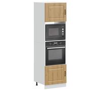 vidaXL Armadi Forno 2 pz Lucca Rovere Artigianale in Legno Multistrato