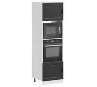 vidaXL Armadi Forno 2 pz Porto Neri in Legno Multistrato