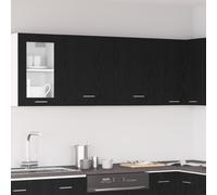 vidaXL Armadi sospesi - 2 pezzi - rovere nero, 100x31x60 cm - Realizzati in legno ingegnerizzato