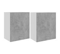 Armadi sospesi 2 pz grigo cemento 50x31x60 cm in multistrato