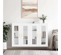 vidaXL Armadietti a Parete 2 pz Bianchi in Legno Multistrato