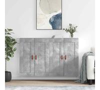 vidaXL Armadietti a Parete 2 pz Grigio Cemento in Legno Multistrato