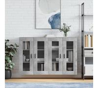 vidaXL Armadietti a Parete 2 pz Grigio Cemento in Legno Multistrato
