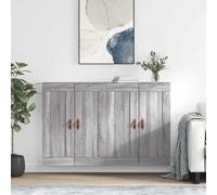 vidaXL Armadietti a Parete 2 pz Grigio Sonoma in Legno Multistrato