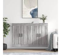 vidaXL Armadietti a Parete 2 pz Grigio Sonoma in Legno Multistrato
