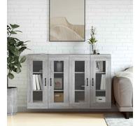 vidaXL Armadietti a Parete 2 pz Grigio Sonoma in Legno Multistrato