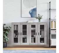 vidaXL Armadietti a Parete 2 pz Grigio Sonoma in Legno Multistrato