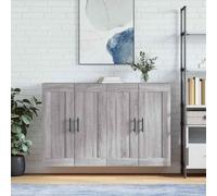 vidaXL Armadietti a Parete 2 pz Grigio Sonoma in Legno Multistrato