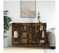 VIDAXL - Armadietti A Parete 2 Pz Rovere Fumo In Legno Multistrato
